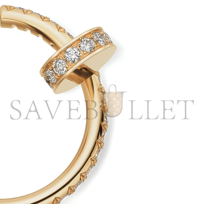 CARTIER JUSTE UN CLOU HOOP EARRINGS, SMALL MODEL, PAVED B8301430